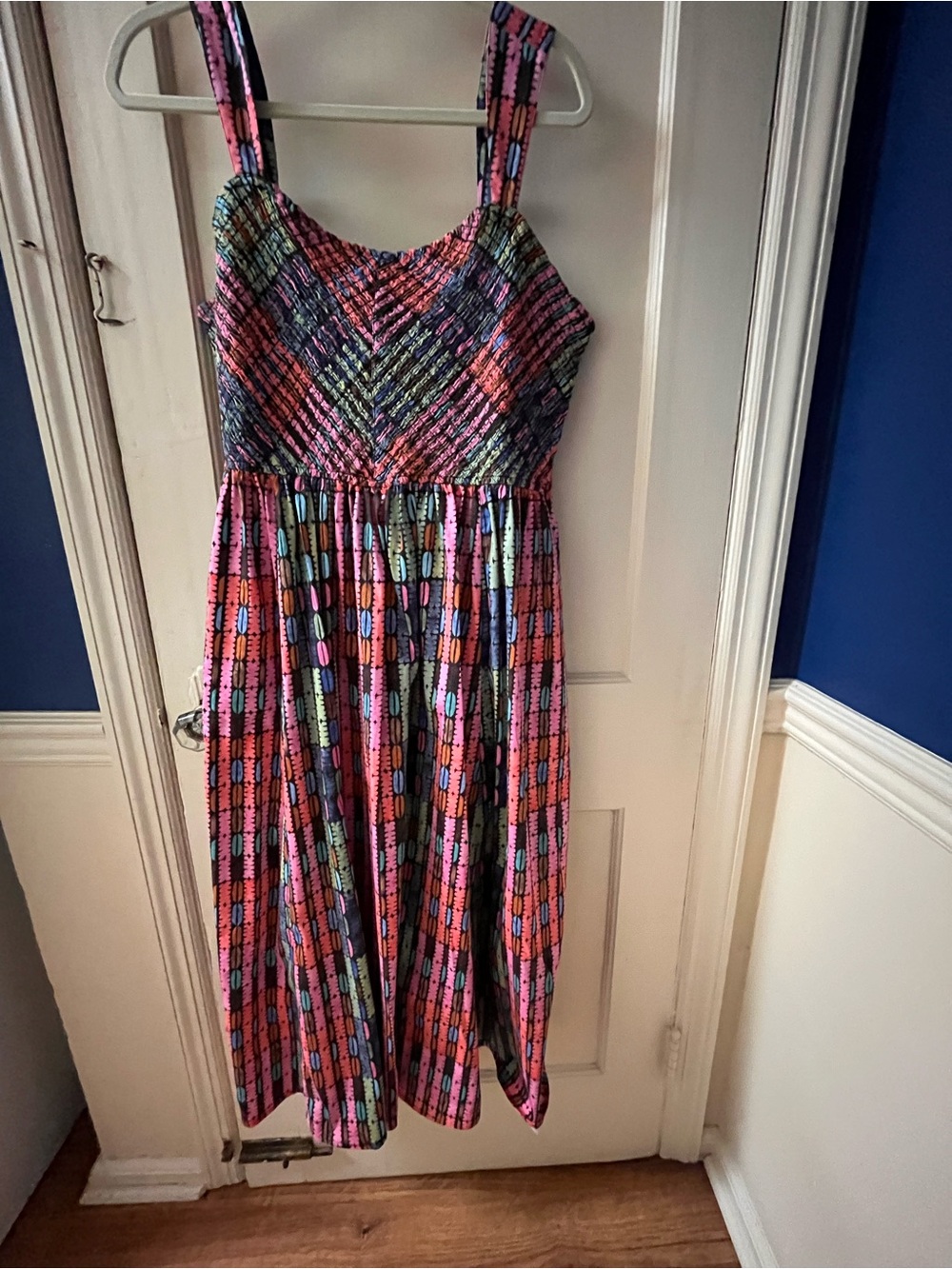 NIC+ZOE Pink Multicolor Strappy Midi Dress